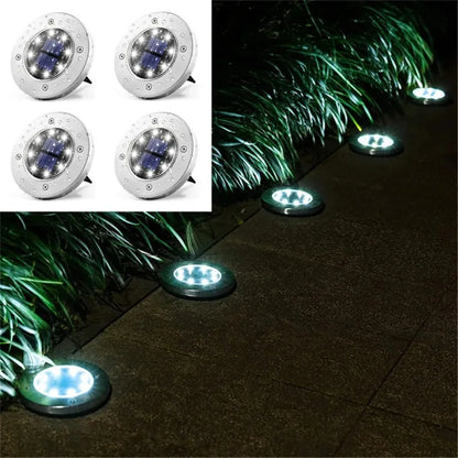 Garden Lights Outdoor Bright in-Ground Lights Landscape Lighting for Patio Pathway Lawn Solar Ground Lights LED Waterproof Solar