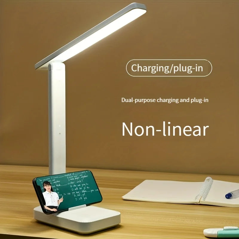 LED desk lamp eye protection touch dimmable LED reading lamp student dormitory bedroom reading USB plug-in study office desk lam