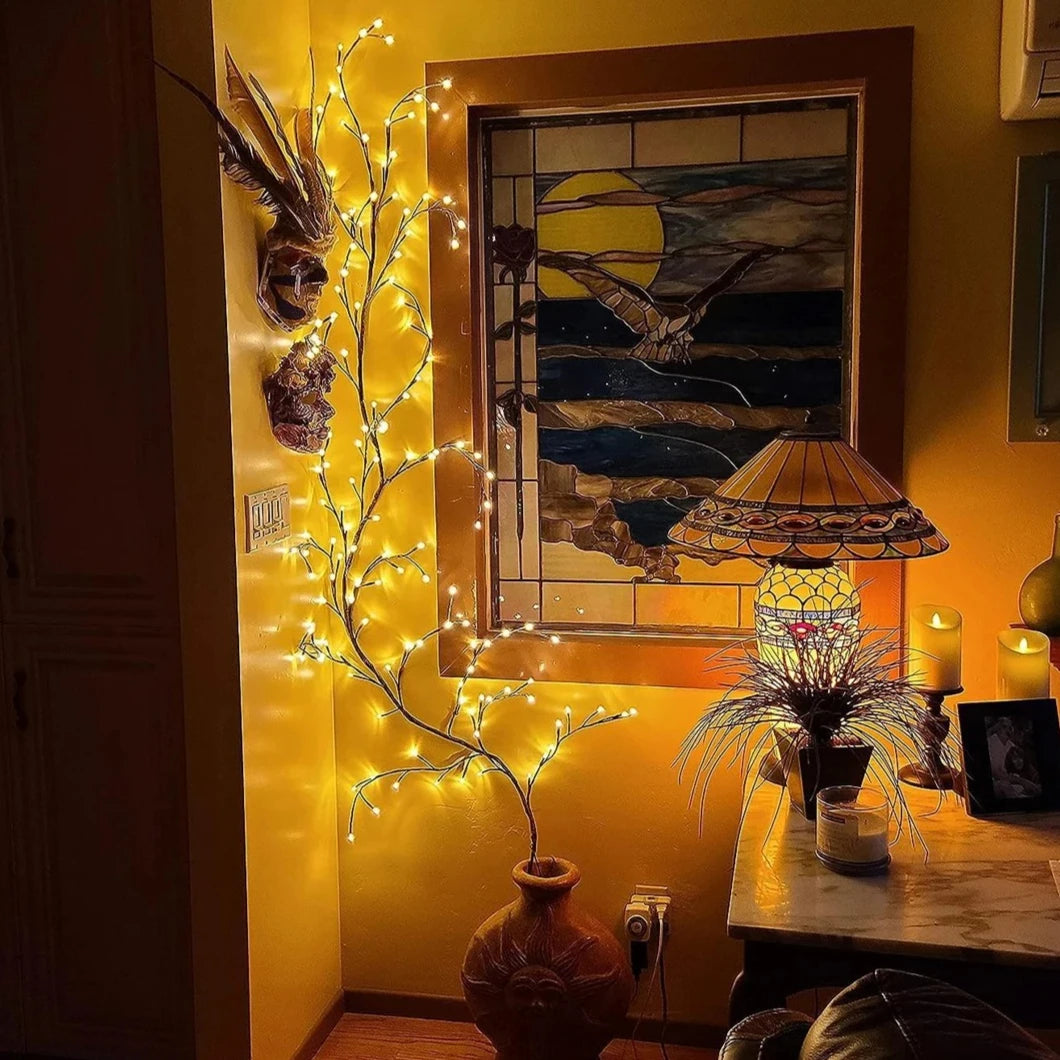 Tree Branch Lamp Christmas Decoration USB 2025 Rattan Tree Decorative Light Night Light Christmas Lights Bedroom Lamp Mood Light