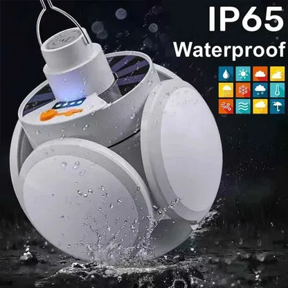 Solar Camping Lamp 5 Modes SOS Waterproof USB Rechargeable Energy LED Remote Control Foldable Lantern Portable Emergency Lamp