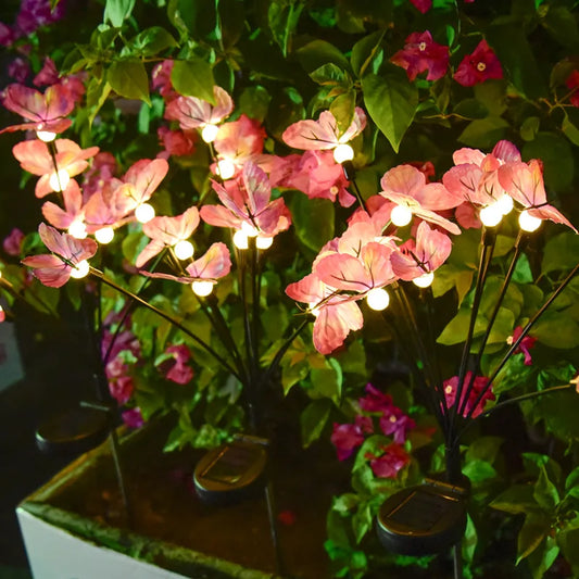 Solar LED Butterfly Firefly Light Outdoor Simulation Butterfly Lawn Lamp Garden Waterproof Landscape For Home Christmas Decor