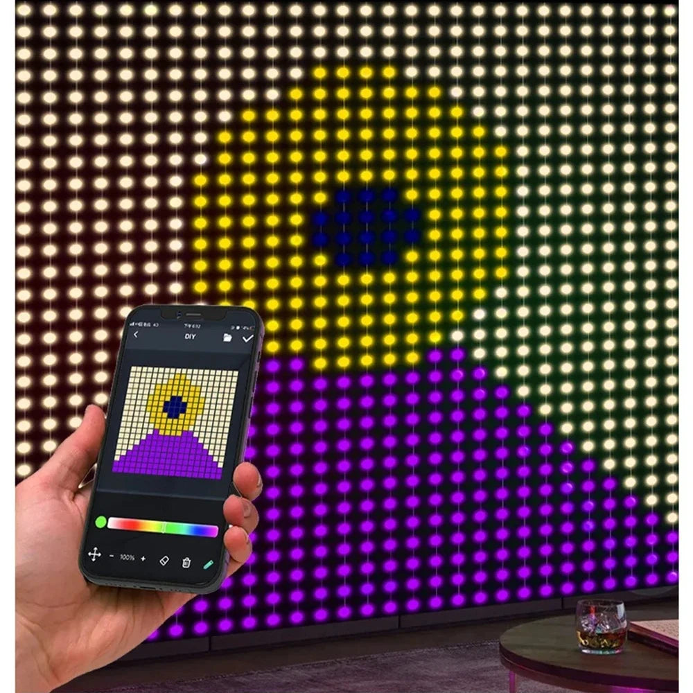 Cortinas Led Inteligentes USB Led Smart Curtain Lights Bluetooth App String RGB DIY Lights Window Curtain Bedroom Decoration