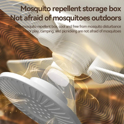 7200mAh Wireless Portable Ceiling Fan with Remote USB Rechargeable Bedroom Hanging Fan with Hook Tent Camping Outdoor