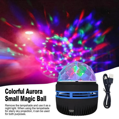 LED Starry Sky Lights Bedroom NightLights 5V USB Decoration Atmosphere Projector Lamp 360° Rotating For Weddings Christmas
