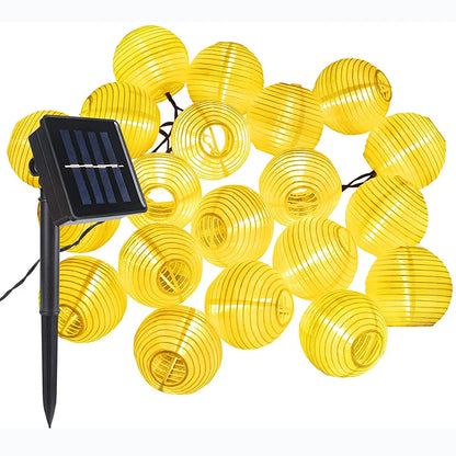 Solar Lantern String Lights Waterproof Outdoor LED Garland Fairy Light Patio Garden Decoration Light for Christmas Wedding Party