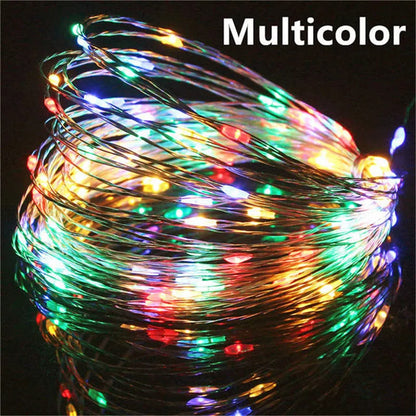 20M USB LED String Lights Copper Silver Wire Garland Light 5V Waterproof Fairy Lights Party Decoration For Christmas Wedding