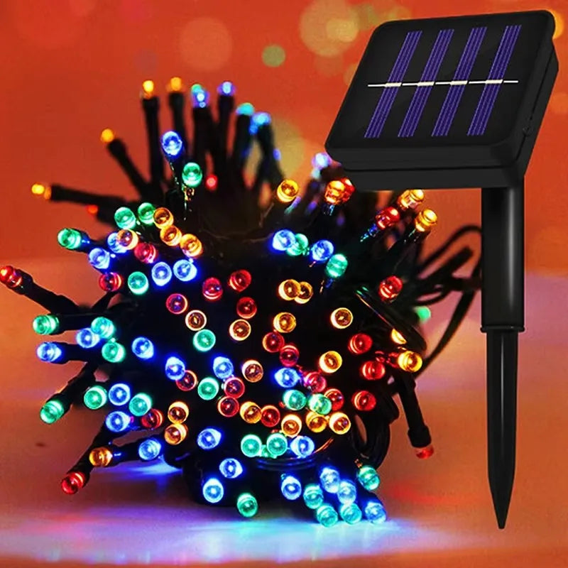 Christmas Led Solar String Lights 7m 50 Lights 8 Patterns Solar Fairy String Lights Waterproof Garden Wedding Party Decoration