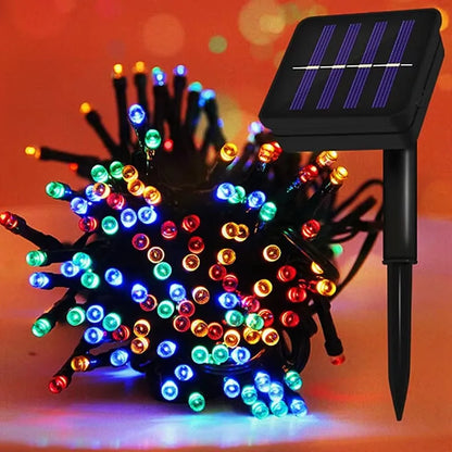 Christmas Led Solar String Lights 7m 50 Lights 8 Patterns Solar Fairy String Lights Waterproof Garden Wedding Party Decoration