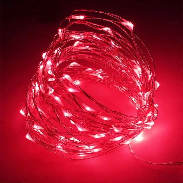 1M 2M 3M 5M Copper Wire LED String lights Holiday lighting Fairy Garland For Christmas Tree Wedding Party Decoration