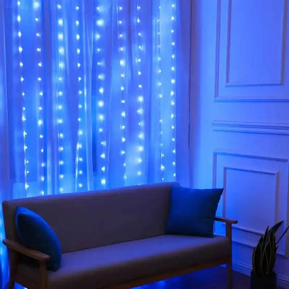LED Curtain Lights Fairy String Lights Festival Lighting Rainbow Window Lamp Home Bedroom Christmas Decoration App Control DIY