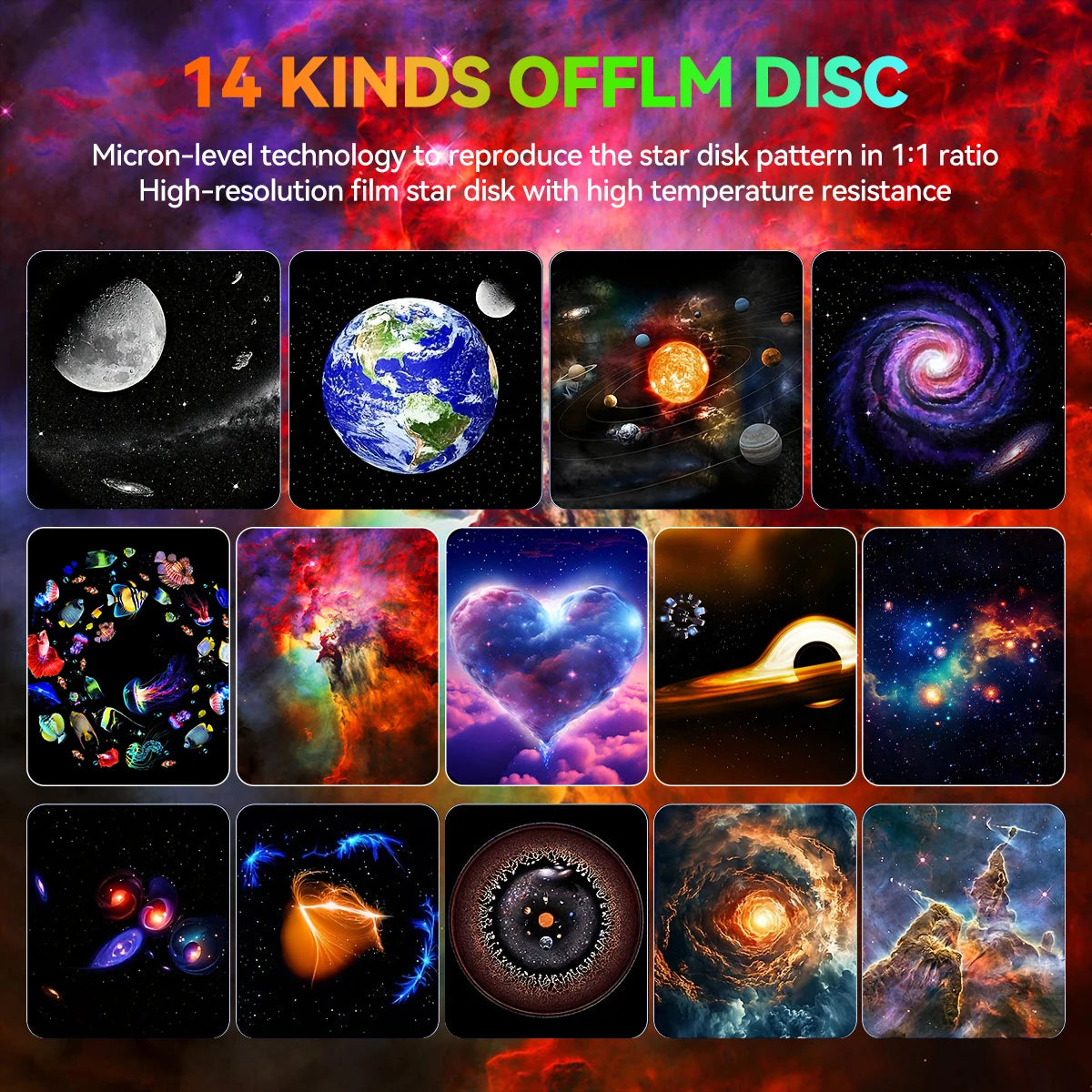 Galaxy Projector Table Bedside Light 14 in 1 Starry Sky Projector Spotlight Planetarium Projector Night Light Bedroom Home Decor