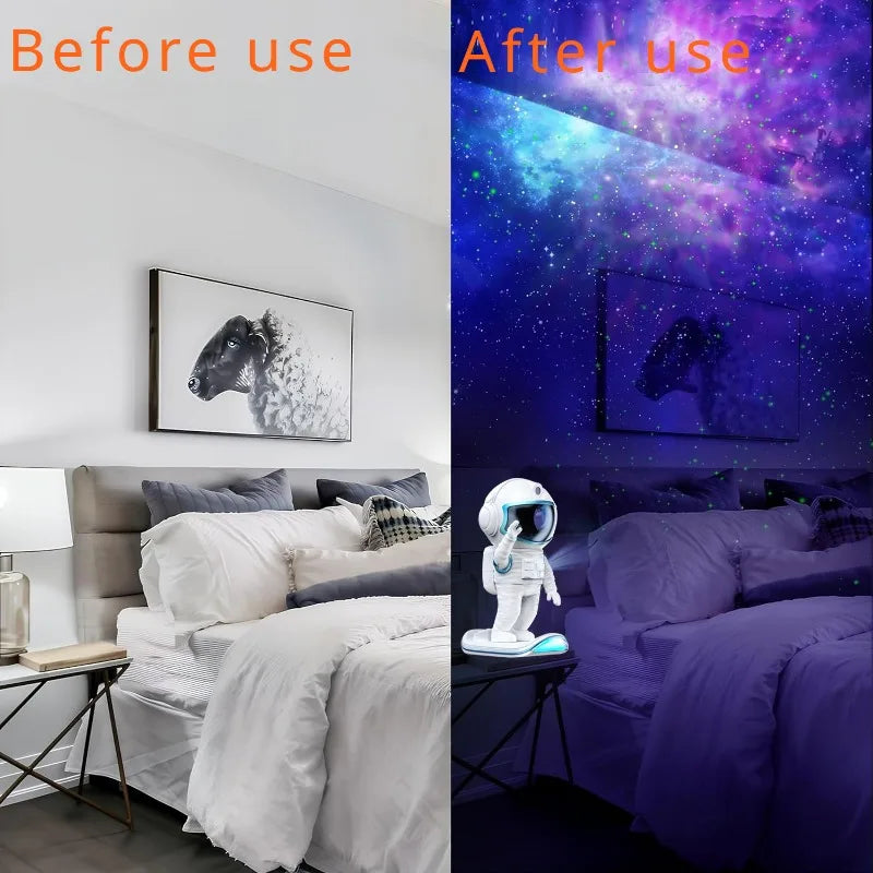 Galaxy Astronaut Projector with Remote Control Starry Sky Projector Light Decoration Bedroom Bedside Night Light Children's Gift
