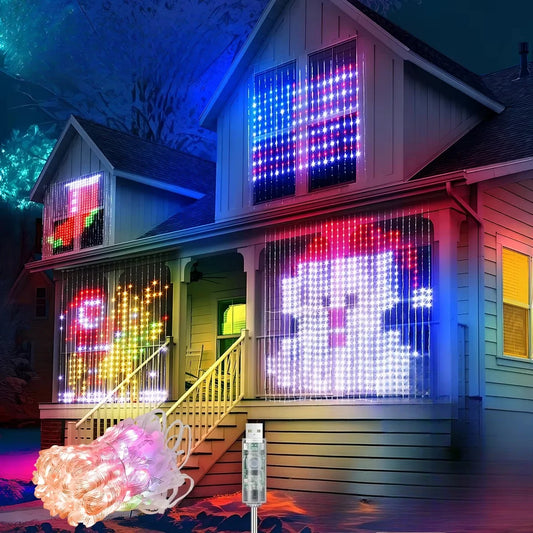 Cortinas Led Inteligentes USB Led Smart Curtain Lights Bluetooth App String RGB DIY Lights Window Curtain Bedroom Decoration
