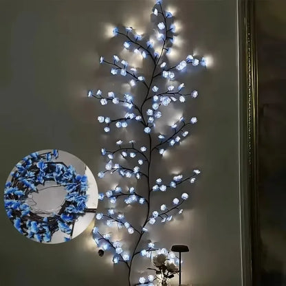 96LEDS Bendable Willow Vine Lights, 8Moeds Rattan Tree Decorative Light, Night Light, For Wall Bedroom Indoor Outdoor Christmas
