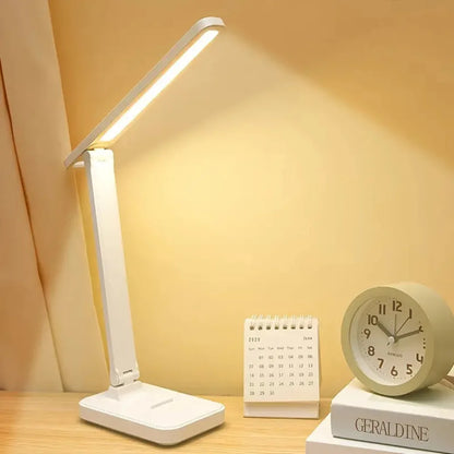 LED desk lamp eye protection touch dimmable LED reading lamp student dormitory bedroom reading USB plug-in study office desk lam
