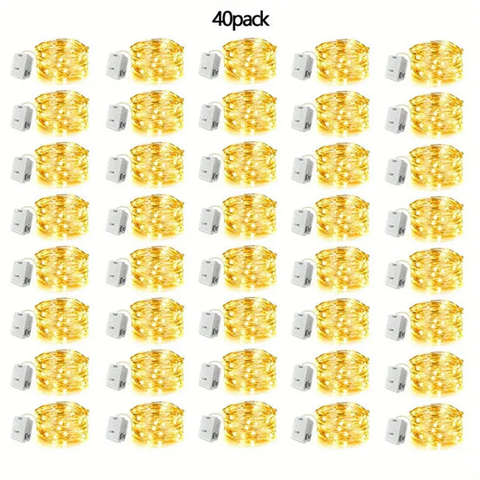 4/10/40PC Christmas LED battery string lights,waterproof copper wire 2M20LED starry sky lights,used for party,bouquet decoration