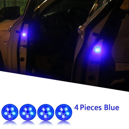 LED Car Opening Door Safety Warning Anti Collision Lights Magnetic Sensor Strobe Flashing Alarm Parking Lights Prevent Accidents