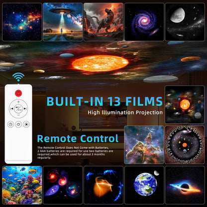 4K HD Star Projector Night Light Space Dog Galaxy Projector With Remote Control and Bluetooth Function Suitable For Room Use