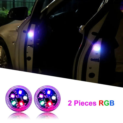 LED Car Opening Door Safety Warning Anti Collision Lights Magnetic Sensor Strobe Flashing Alarm Parking Lights Prevent Accidents