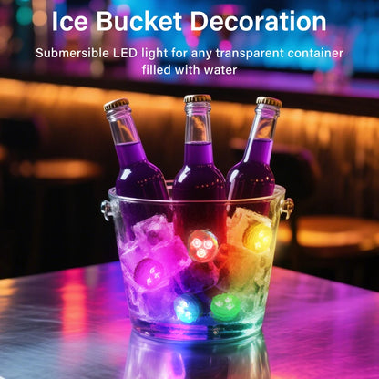 RGB Outdoor Led Underwater Submersible Lights with Battery Remote Control for Swimming Pool Fish Tank Party Pumpkin Garden Decor