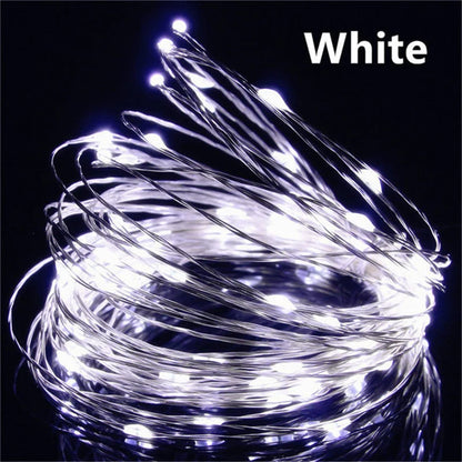 20M USB LED String Lights Copper Silver Wire Garland Light 5V Waterproof Fairy Lights Party Decoration For Christmas Wedding