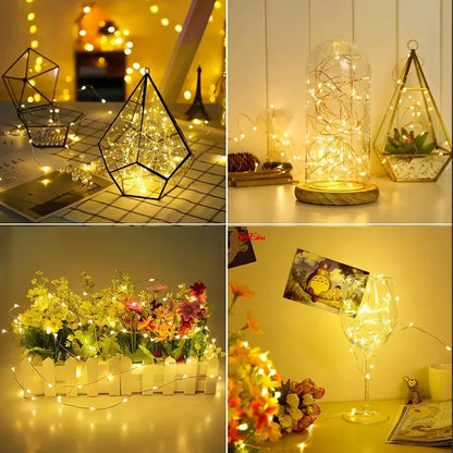 Fairy Light Battery Powered, Warm White Mini Copper Wire Starry Sky Light, Suitable for Bedroom Party Living Room Decoration