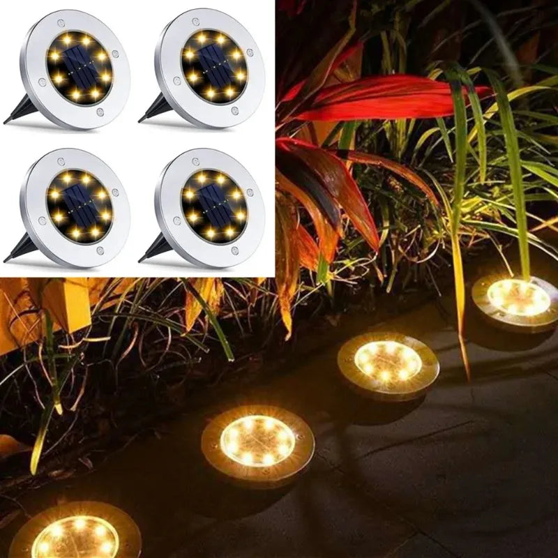 Garden Lights Outdoor Bright in-Ground Lights Landscape Lighting for Patio Pathway Lawn Solar Ground Lights LED Waterproof Solar