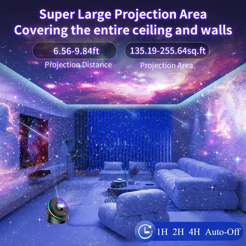 13 in 1 Planetarium Stream Star Projector Galaxy Starry Night Light Projection Bedroom Game Room Party Decor Children's Gift