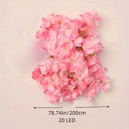 Artificial Plants Garland Artificial Flower Vines Lights for Bedroom Party Holiday Decoration 2M 20LEDs Cherry Blossom Light