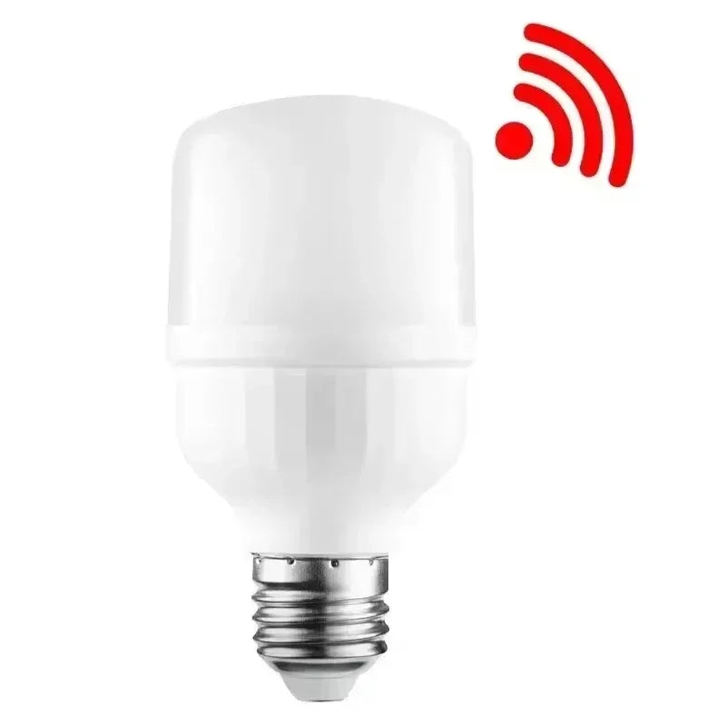 220V Led Light Bulb E27 Socket with Sound and Light Sensor Automatic Bright Bombilla for Hallway Warehouse Garage Staircase